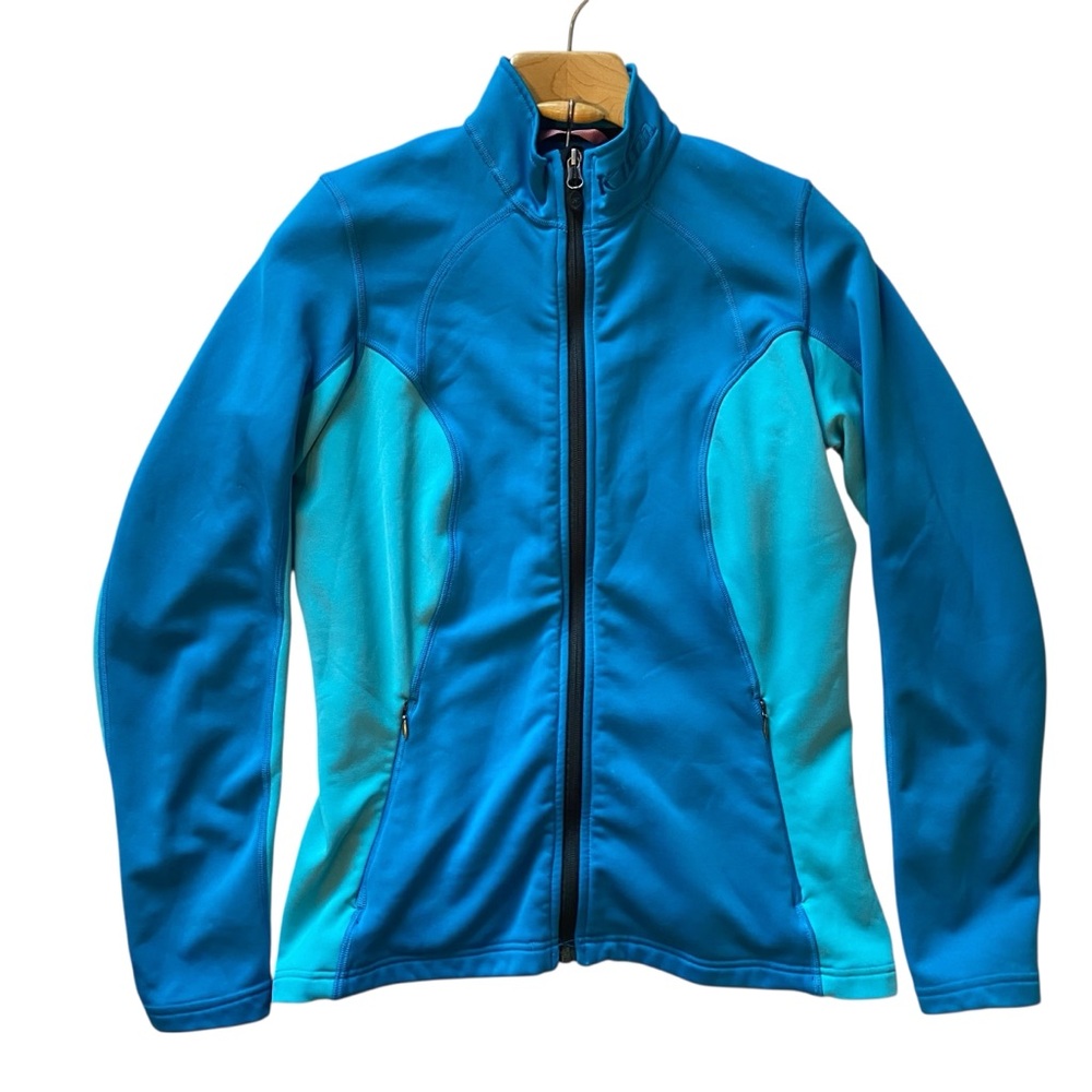 Klim Sundance Jacket Fleece Aqua Blue Full Zip Mid Layer Womens Medium Stretch